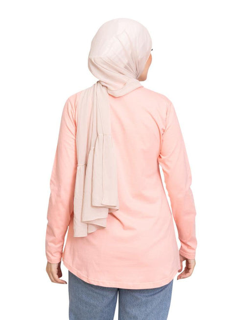 Powder Rose Printed Long - Sleeve Design 41 - Khotwh